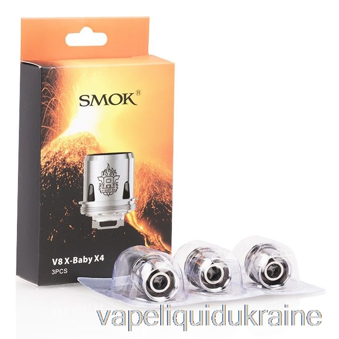 Vape Liquid Ukraine SMOK TFV8 X-Baby Replacement Coils 0.13ohm V8 X-Baby X4 Core